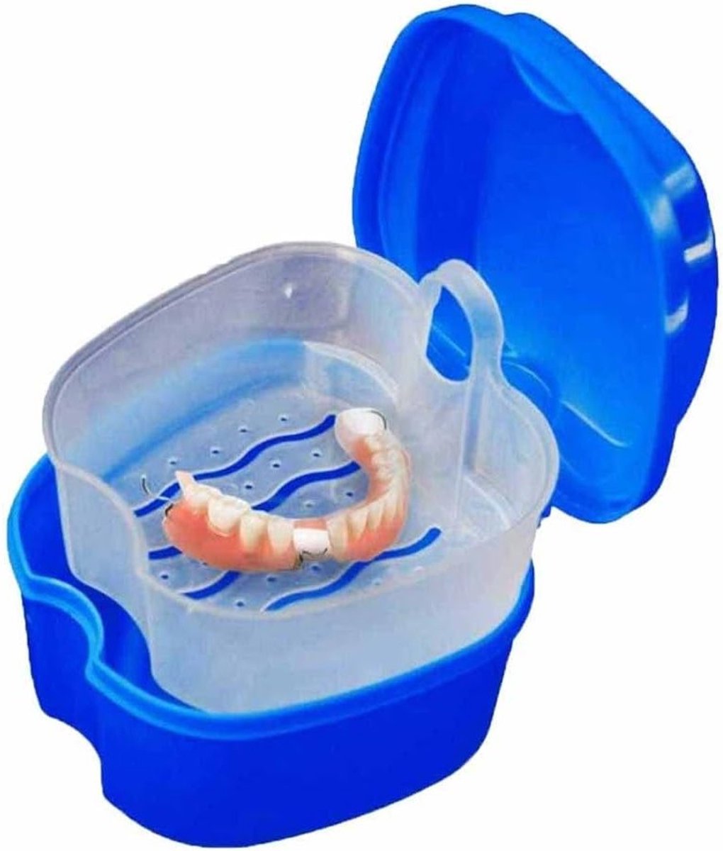 Duurzame Orthodontische Retainer Pouch en Dentuurdoos met Afneembare Mand voor Thuis en Reizen, Ideaal voor Retainer Reiniging en Bewaring
