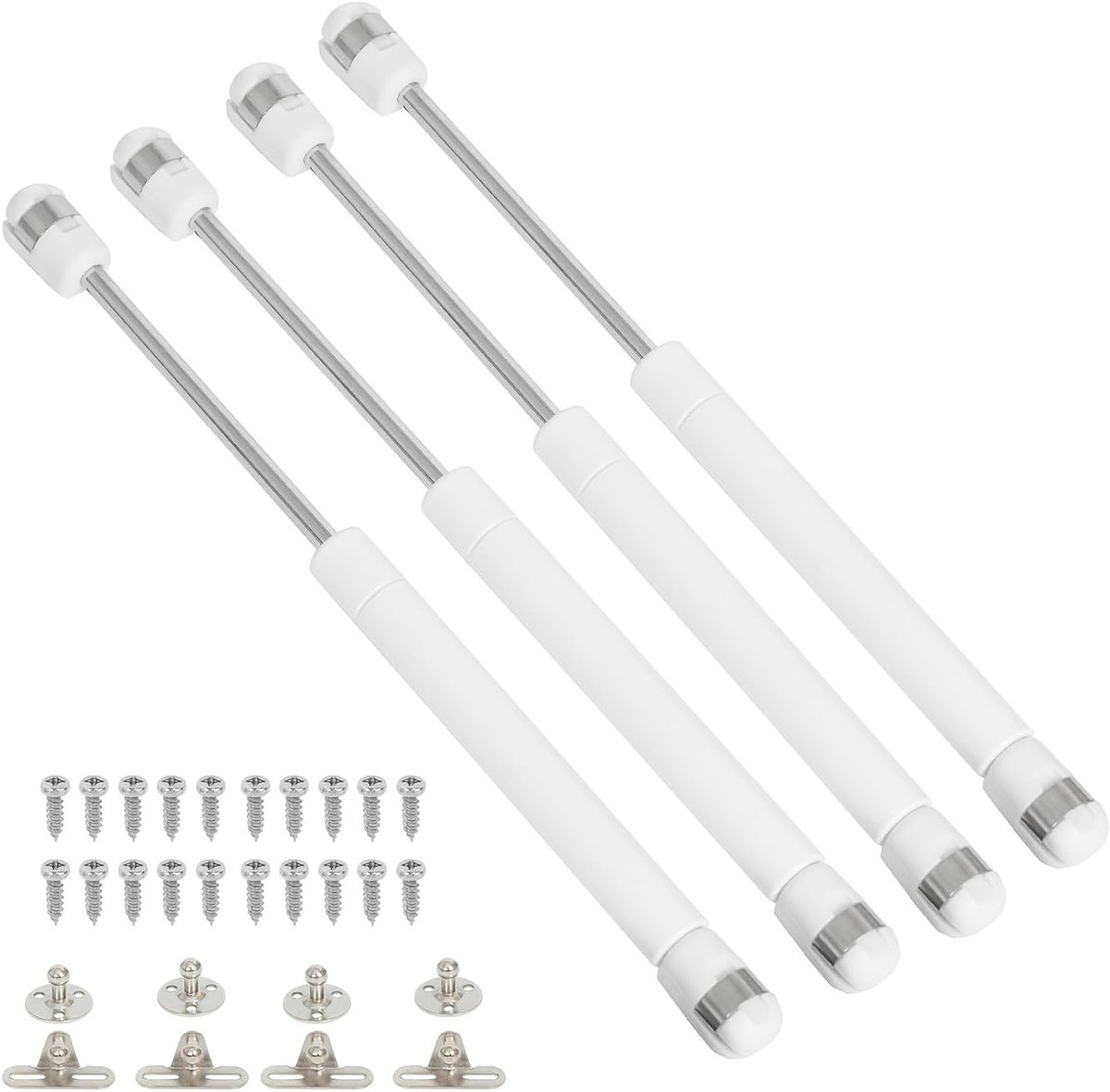 Gasveren voor Keukenkastdeuren - 4 Stuks - Lift Up Spring Flap Mechanisme - 100N Drukondersteuning voor Kastdeksels en Opbergboxen