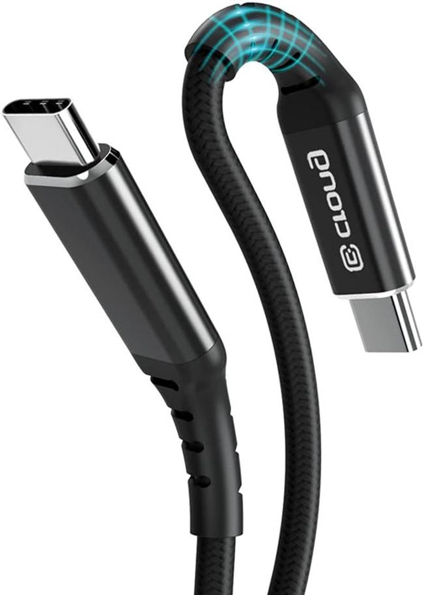 Oplaadkabel en Datakabel - USB-C Kabel - Snel Opladen en Data - Nylon Vlechtwerk - 150 cm - Zwart
