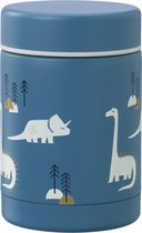 Fresk Thermos Lunchbox 300 ml - RVS Voedselcontainer - BPA-vrij - Lekvrije dop - Thermosbeker - Food Jar tot 6 Uur Warm - Lunchpot - Blauw - Dino