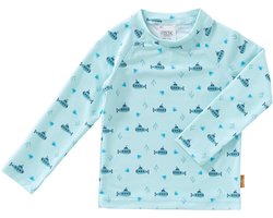 Fresk Zwemshirt 110 - Sneldrogende Zwemkleding voor Kinderen - UPF 50 - Zwemshirt voor Jongens - Zwempak met Lange Mouwen - Blauw - Submarine
