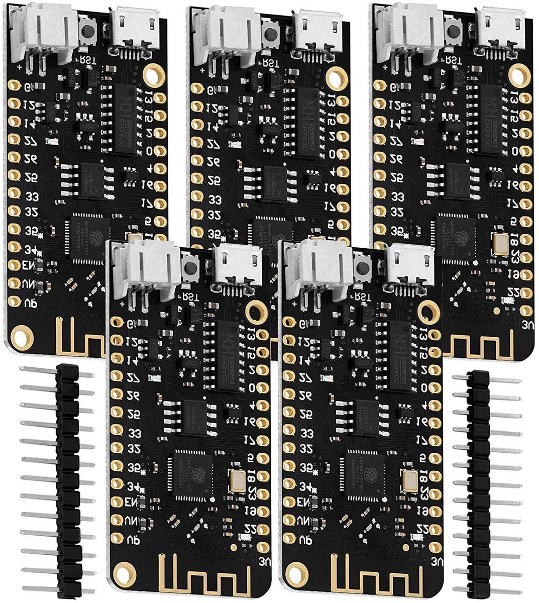 Microcontroller Dev Board - ESP32 Board - Elektronica Projecten - WiFi en Bluetooth - 4.89 x 2.5 cm - Blauw