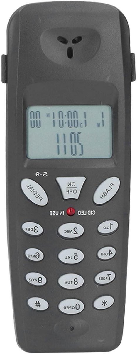 Vaste Telefoon - Thuiskantoor Telefoon - Nummerherkenning Bellen - 16-bits LCD Scherm - 115 Gram - Zwart