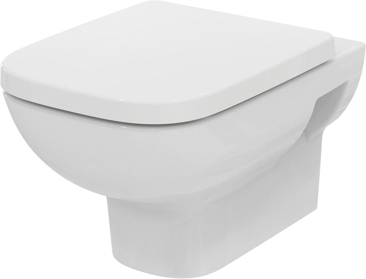 Wandtoilet Pakket - Hangend Toilet - Hygiënisch Sanitair - Randloos Spoelsysteem - 45-6 Liter Spoeling - Wit