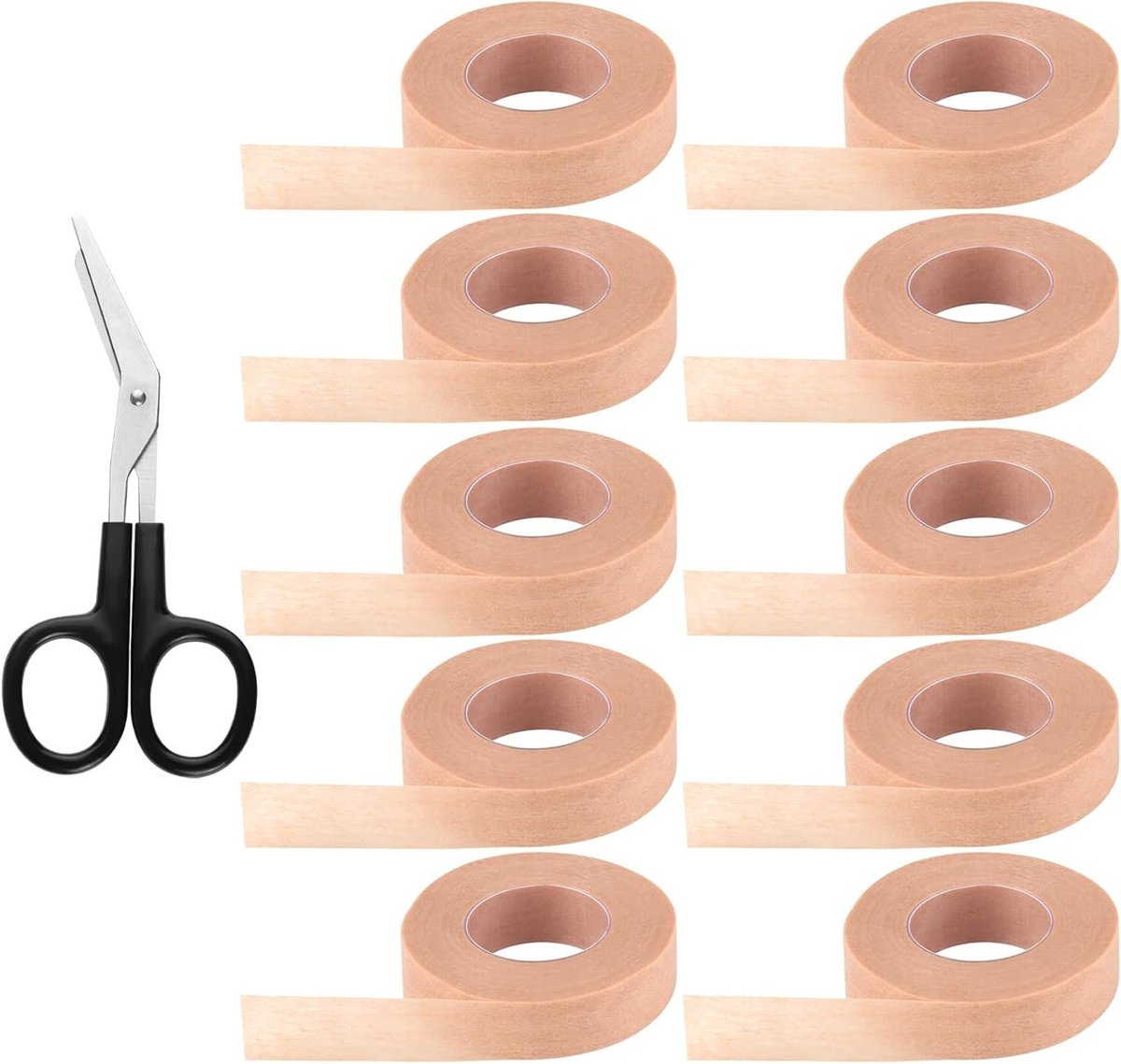 Kinesiotape 10 Rollen (1.2 cm x 9.14 m) voor Sport, Wondgenezing en Zwelling, Ademend en Flexibel Gebruik
