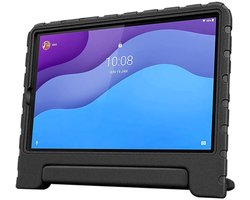 Kinder Tablethoes met Handvat Zwart Geschikt voor Lenovo Tab M10 (HD) Gen 1 - Tablethoes Kindvriendelijk - Beschermhoes voor Kinderen - Shockproof - met Standaard - Tegen Vallen