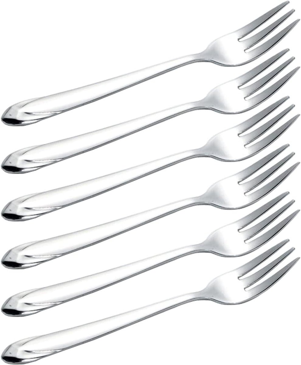 Kleine Roestvrijstalen Vorken - Dessertvorken Proefvorken - Voorgerechten Serveren - Diamant Handvat Patroon - 65 Inch - Zilver