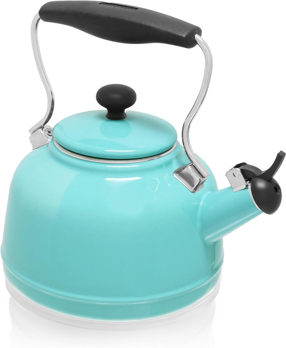 Theepot - Waterkoker Fluitketel - Koffie en Thee Zetten - Eenstuk Body Constructie - 1.6 Liter - Aqua