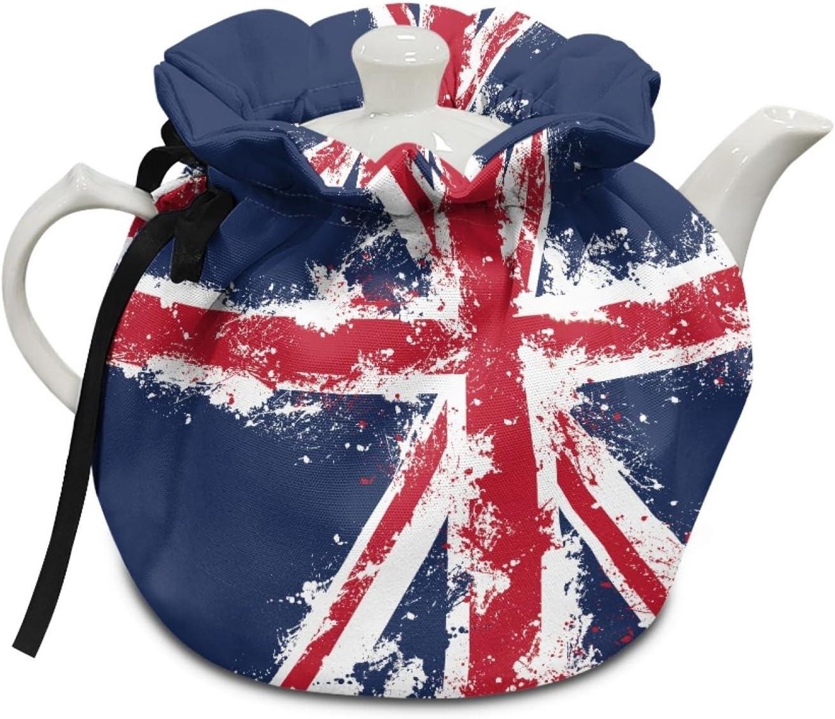 Thee Cosy - Theepot Deksel - Thee Warm Houden - Wasbaar Ontwerp - Tot 41 Ounces - Union Jack
