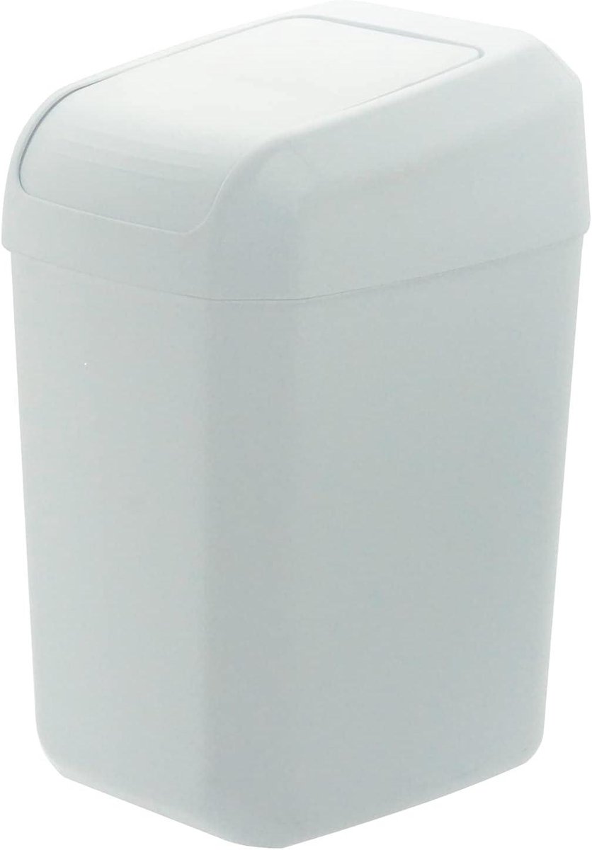Afvalemmer met deksel - Prullenbak - Keuken organiseren - Kanteldeksel - 30 Liter - Wit
