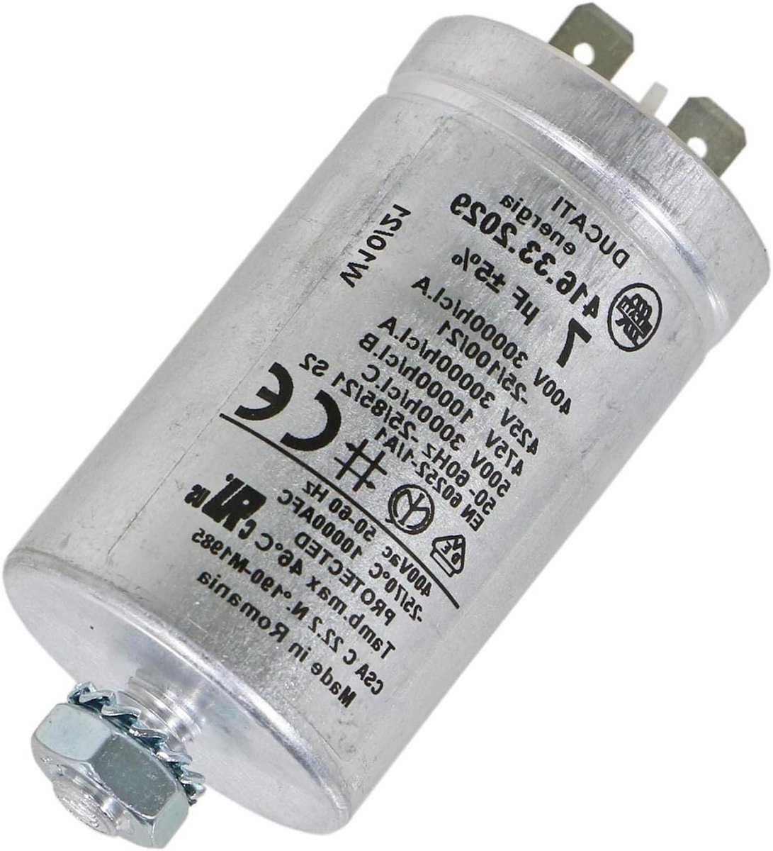 Condensator Droger Startcondensator Microfarad Droger Reparatie 7UF Waarde 3.5 x 3.5 x 0.8 cm Niet gespecificeerd