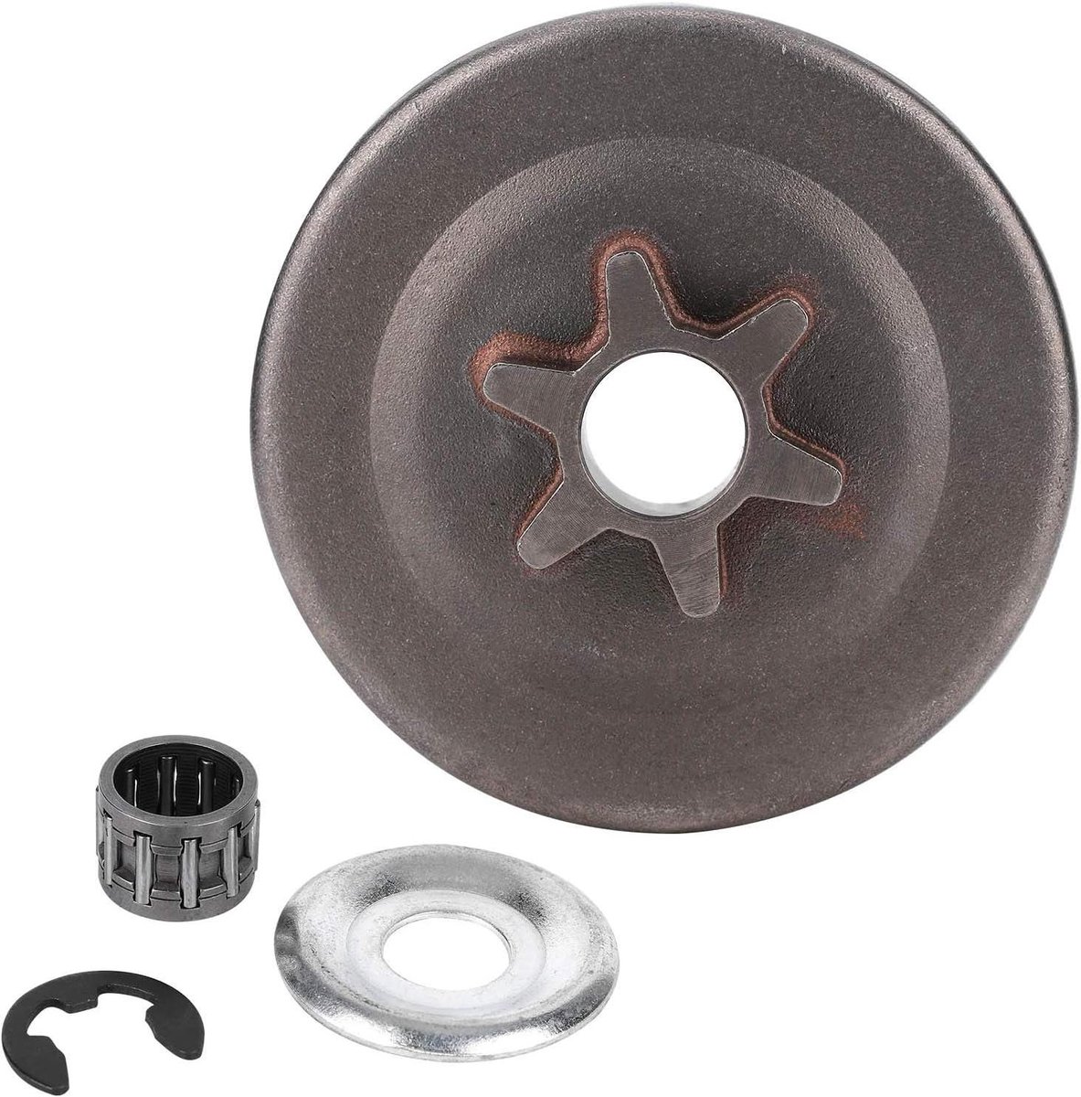 Koppeling Drum Tandwiel Kit - Kettingzaag Onderdeel - Kettingzaag Onderhoud - 3/8 6T - Standaard Maat - Metaal