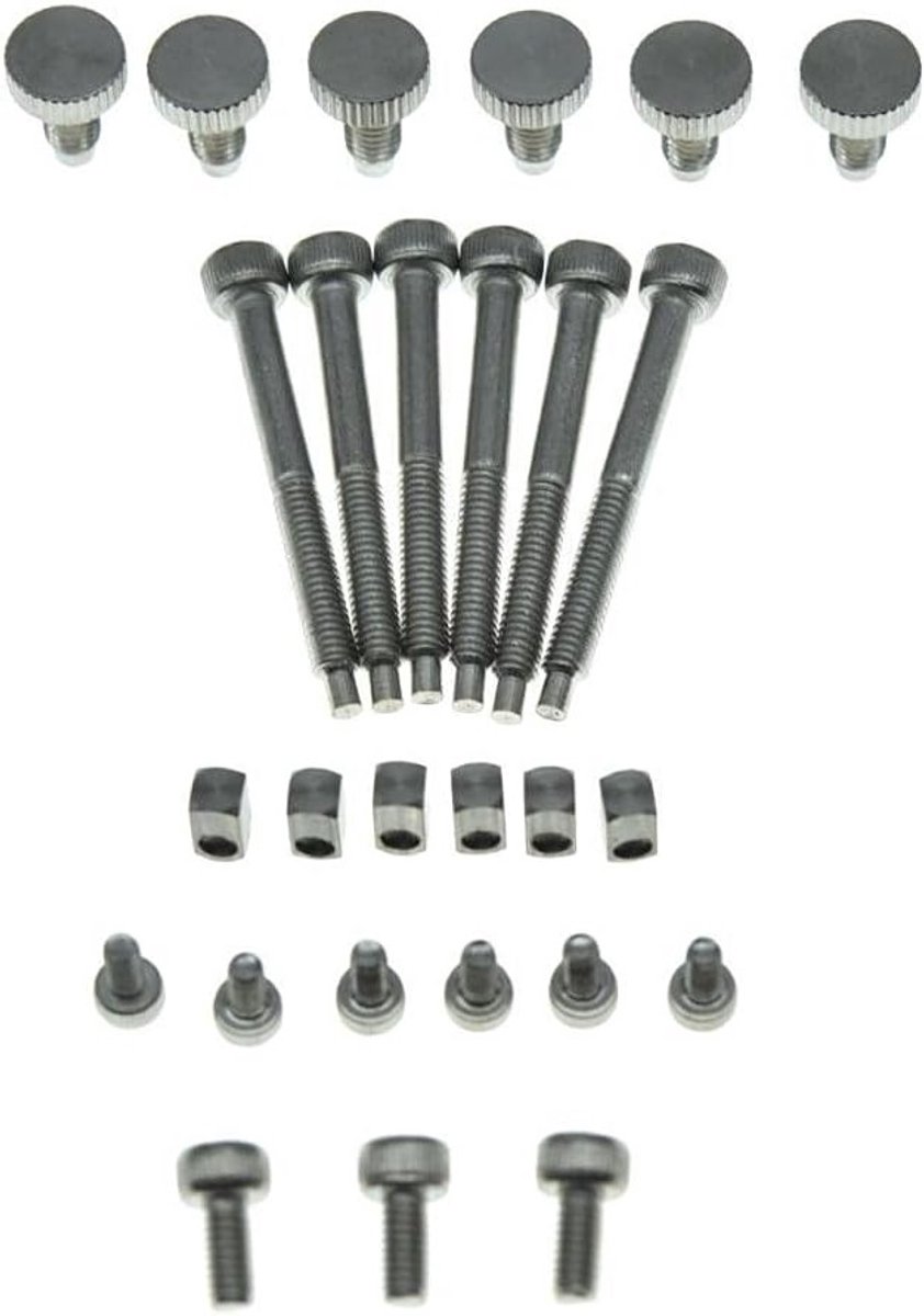 Complete Set RVS Tremolo Fine Tuner met String Insert Block, Saddle, Locking Nut en String Lock voor Gitaar