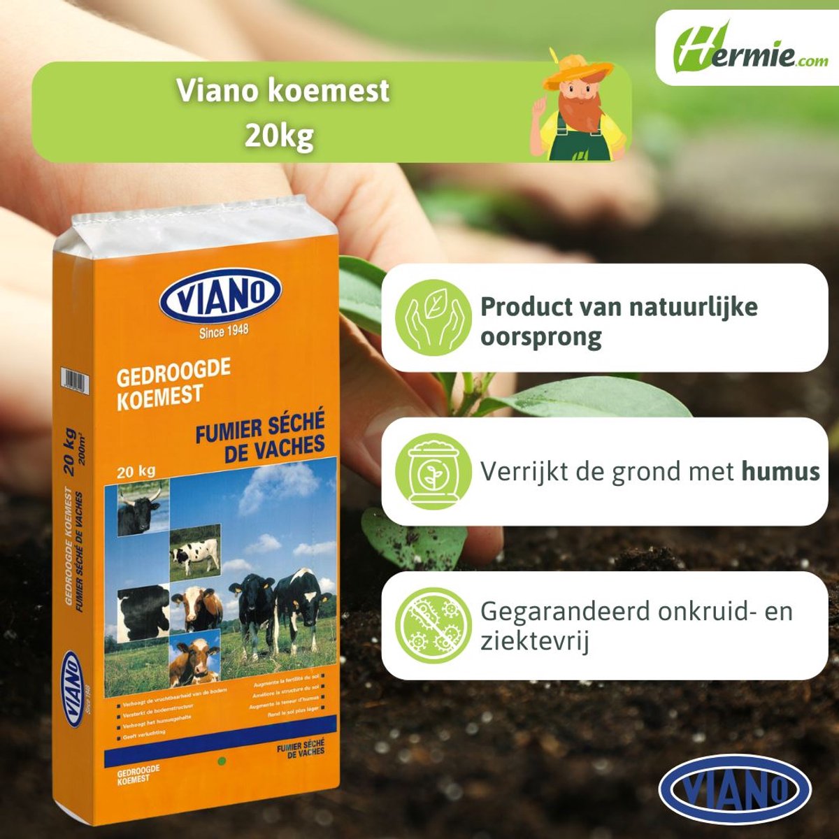 Koemest korrels zak 20 kg