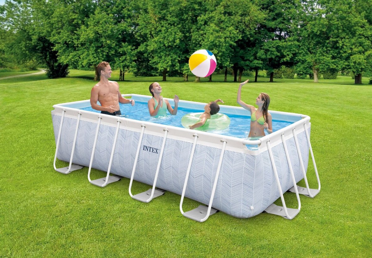 Intex Chevron Prism Frame rechthoekig opzetzwembad set - 400 x 200 x 100 cm