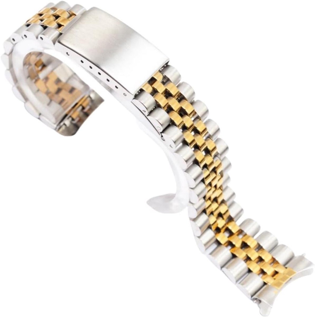 Metalen Horlogeband - Vervangende Band - Horloge Personaliseren - 316L Roestvrij Staal - 180mm Lengte - Zilver Goud