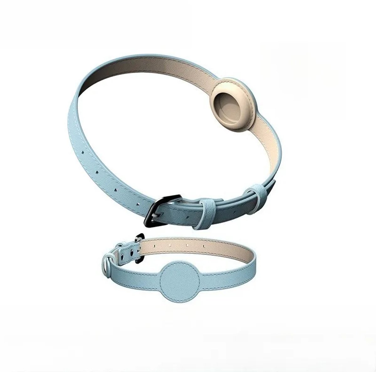 Killogood PU Halsband Kat - Halsband Kitten - Halsband Compatibel met AirTag Tracker - Kat en Hond - Anti-Verllies Veiligheidsaccessoire Halsband - AirTag Niet Inbegrepen - Blauw S