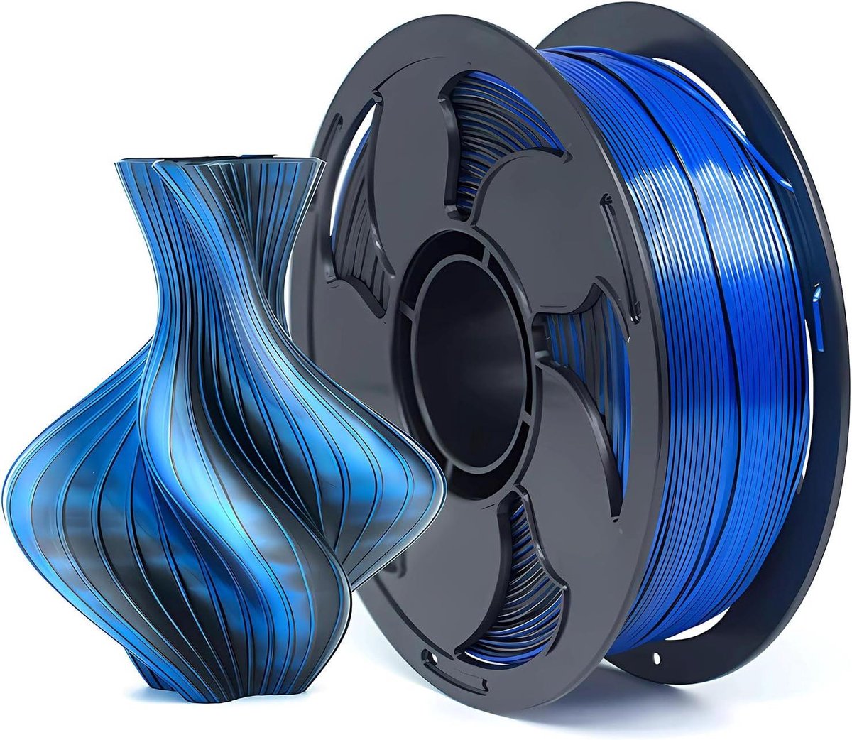 PLA Filament - 3D Printer Filament - 3D Printen - Dubbele Kleur Zwart Blauw - 1.75 mm 1 kg