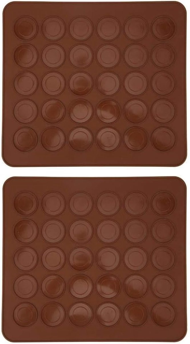 Siliconen Bakmat voor Macarons - 30 Holes - Herbruikbare Antiaanbak Bakmat voor Oven en Taart Maken