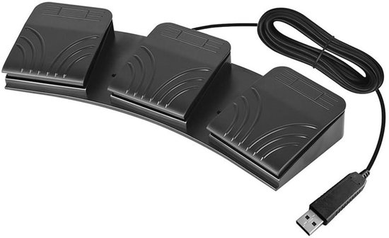 USB Voetschakelaar - Computervoetpedaal - Computer Bediening - Programmeerbare Functies - Niet gespecificeerd - Zwart van Merkloos — afbeelding 2
