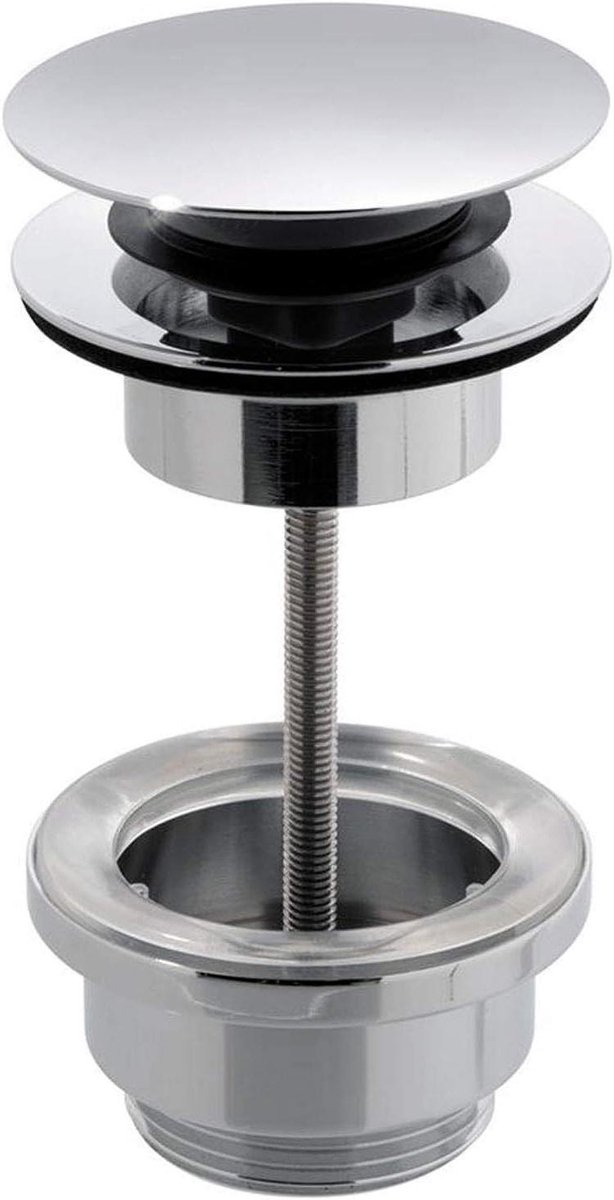 Wastafel Afvoer - Bout Sifon Klikker - Badkamer Gebruik - Universele Pasvorm - 183 Gram - Chroom