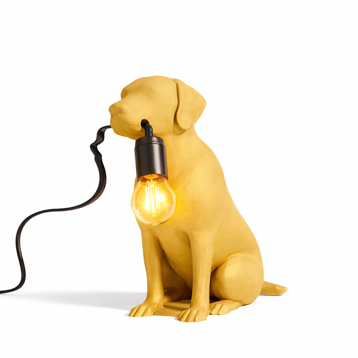 Fiastra Labrador Retriever tafellamp - hondenlamp - goud - E14 - 30 x 18 x 25 cm