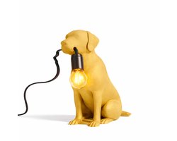 Fiastra Labrador Retriever tafellamp - hondenlamp - goud - E14 - 30 x 18 x 25 cm
