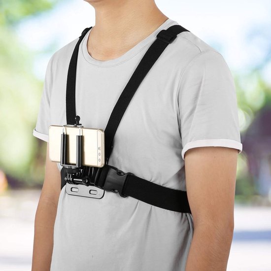 Draagbare Borstband voor Mobiele Telefoon, Universele Bevestiging met Clip voor Foto's, Stabiele en Betrouwbare Steun voor Actiefoto's en Video's — afbeelding 5