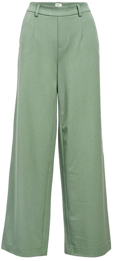 Object Objlisa Wide Pant Broeken Dames - Olijf - Maat 38