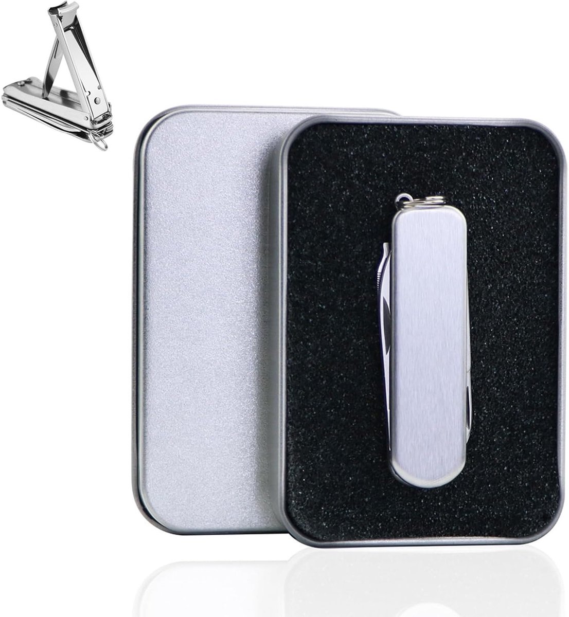 Nail clips met opbergdoos, 5.5 * 2 cm, ideaal voor nagelknippen, manicure en precisiewerk