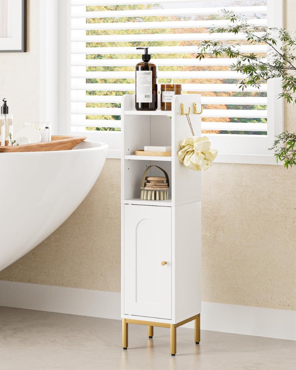 Verte Toiletkastje - Smal Badkamerkastje met Deur - Keuken - Woonkamer - Slaapkamer - Balk