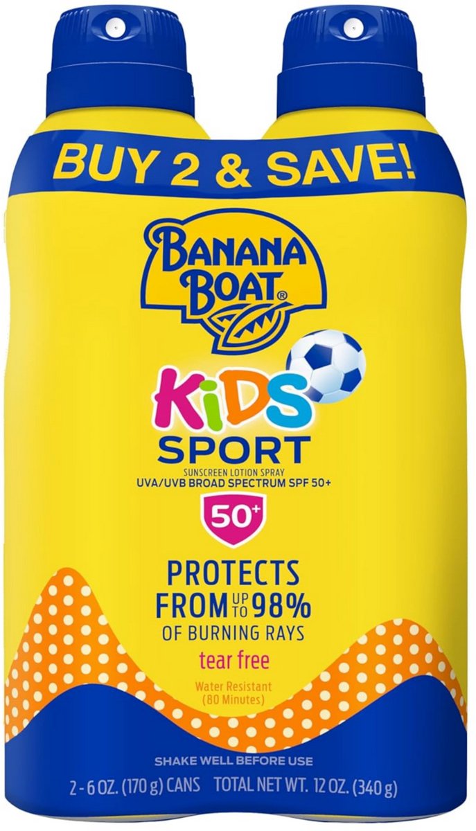 Banana Boat Kids Sport SPF 50 - Zonnebrand Spray Set 2x voor Kinderen - Bescherming, SPF 50