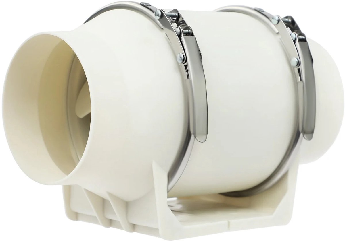 Cellista Inline Kanaalventilator 28W - Afzuigventilator 4 Inch - Ventilatieventilator - Hoge Luchtstroom 220m³/h - Stil 50dB - EU Stekker