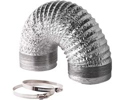 Afzuigkap slang - Flexibel kanaal - Lucht afvoeren - Hittebestendig aluminium - 3 meter 150mm - Aluminium