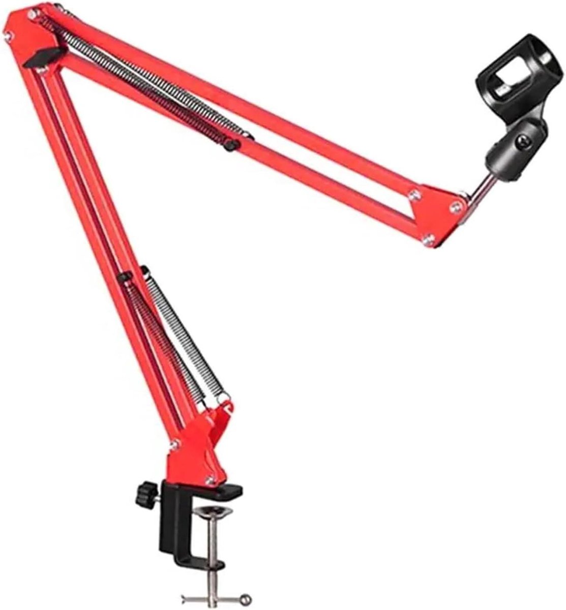 Microfoon Arm - Studiemicrofoon Houder - Opnemen Podcast - Opvouwbaar Ontwerp - 35 cm - Rood