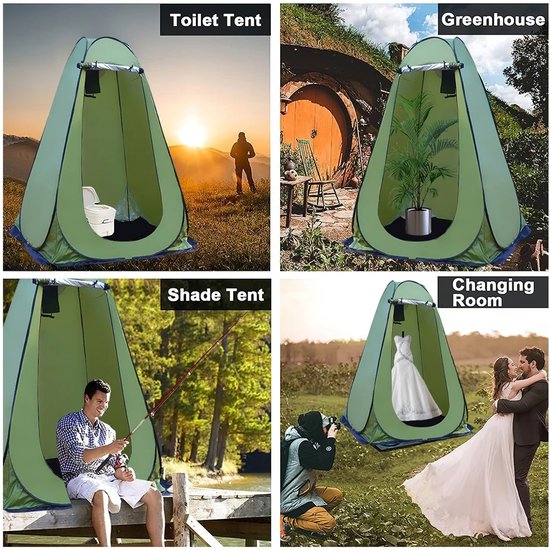 Novari - Tent - Omkleedtent - Douche tent omkleedtent - wc tent - Pop up tent - Pop up tent waterdicht - Toilettent - Camouflage — afbeelding 3