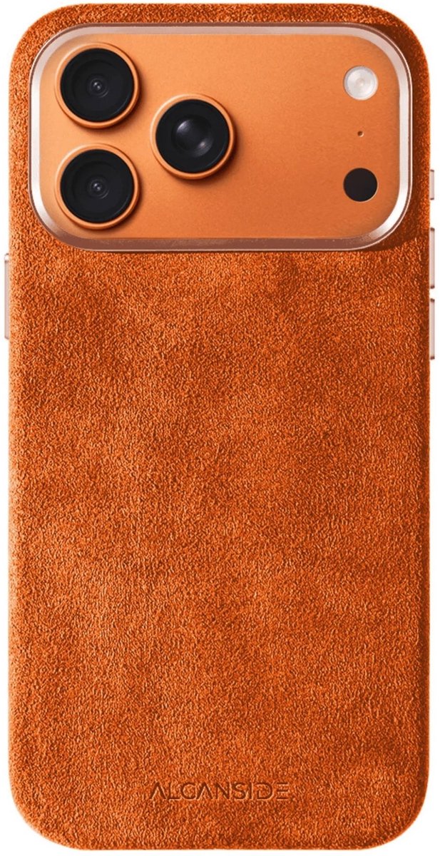 Alcanside Hoesje Geschikt Voor Iphone X & XS - Limited Edition - Alcantara Case - Orange