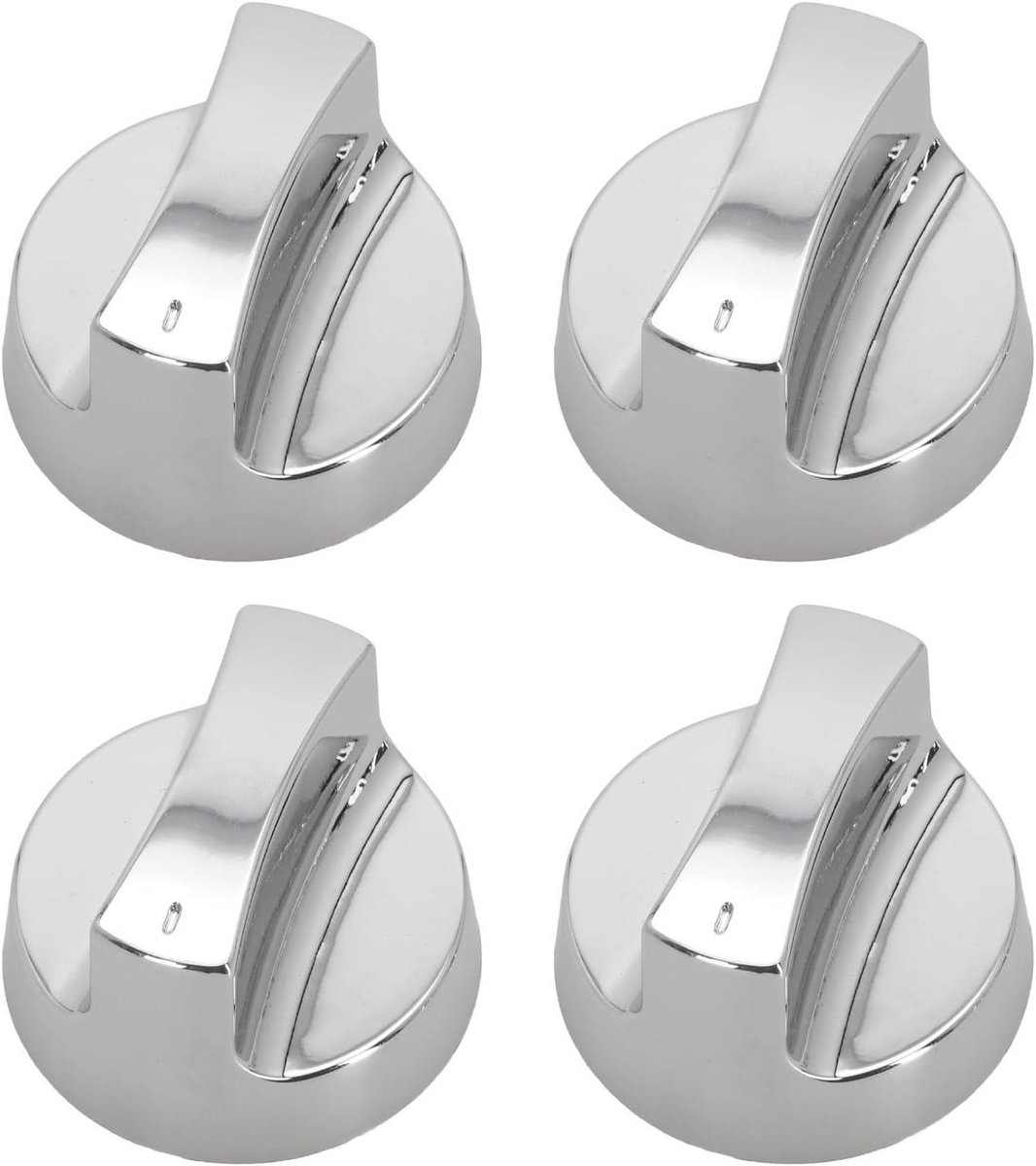 Grillknoppen - Bedieningsknoppen - BBQ Koken - Hittebestendig Plastic - 58 mm Diameter - Zilver