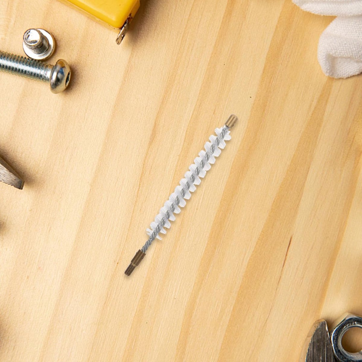 Pijpborstel - Condensorborstel Reiniger - Apparaten Onderhouden - Zacht voor Koper - 13 cm - Wit
