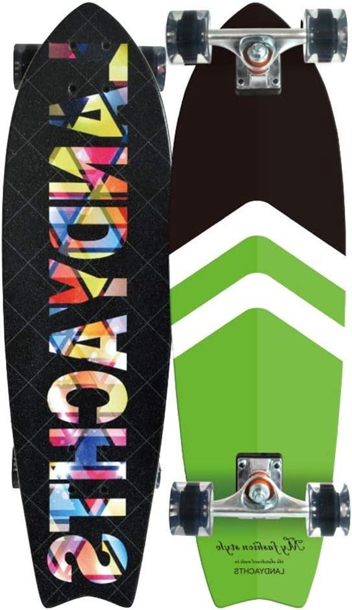 Skateboard Vierwieler Straat Gravure 7 Lagen Esdoorn 31 Inch Mode