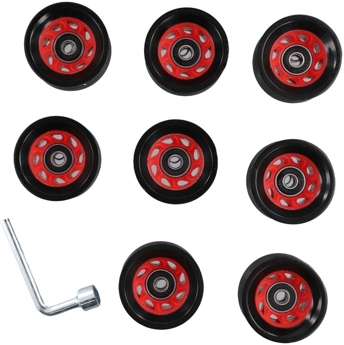 Rolschaatsen Wielen Set Quad Skates Onderdelen Soepel Rijden Hoge Elastische PU 8 stuks 58mm