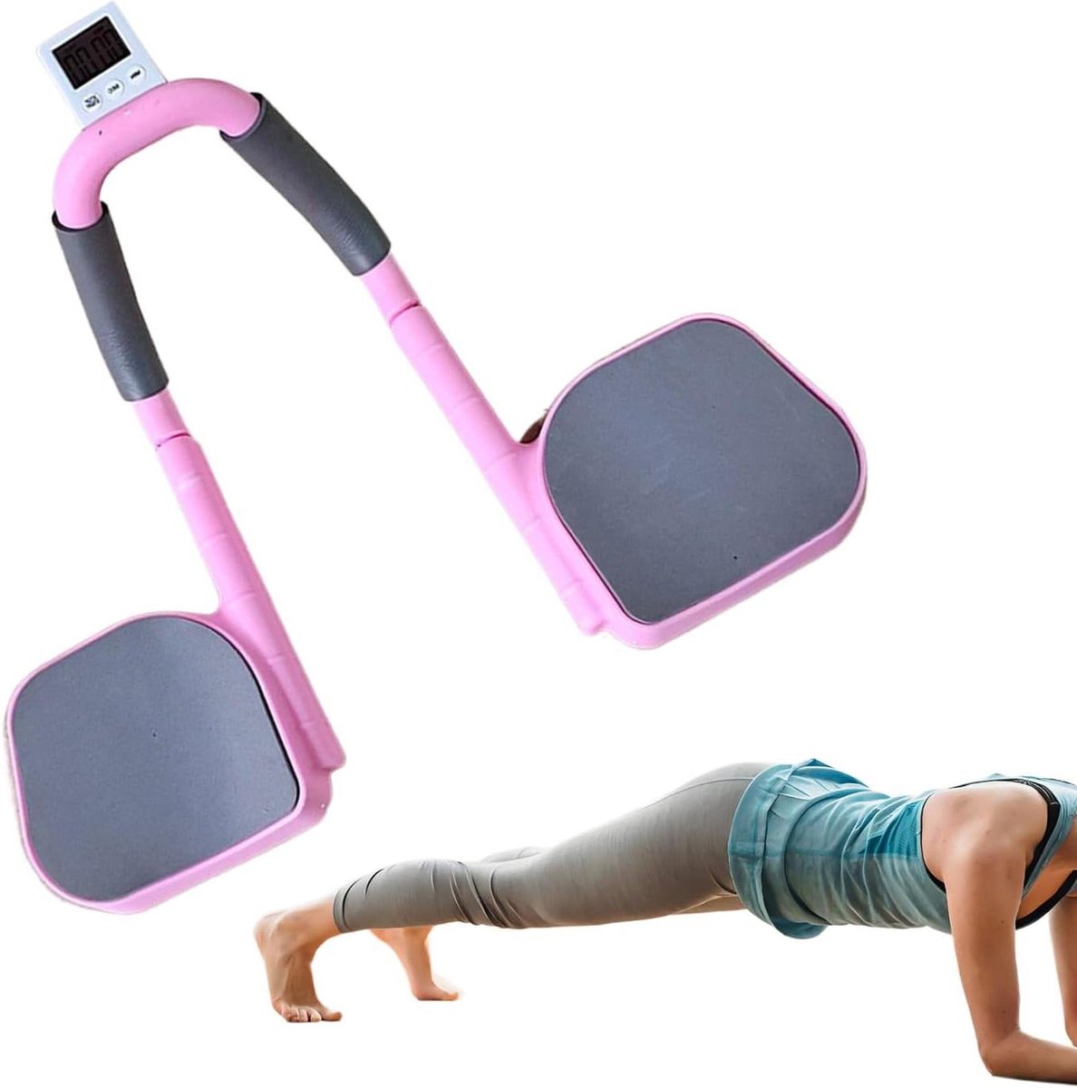 Buikspiertrainer met timer - Kernoefenmachine core trainer - Thuis sporten - Verbetert houding - 28 x 20 x 10 cm