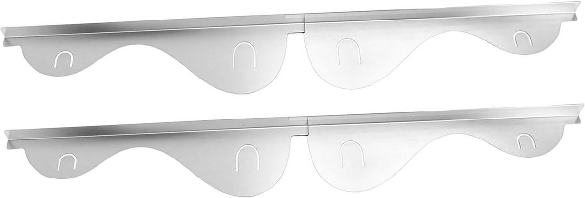 Kachelopeningenbeschermer - Fornuisbeschermer Ovenvuller - Keuken Opruimen - Verstelbaar Roestvrij Staal - 35-695 cm - Zilver