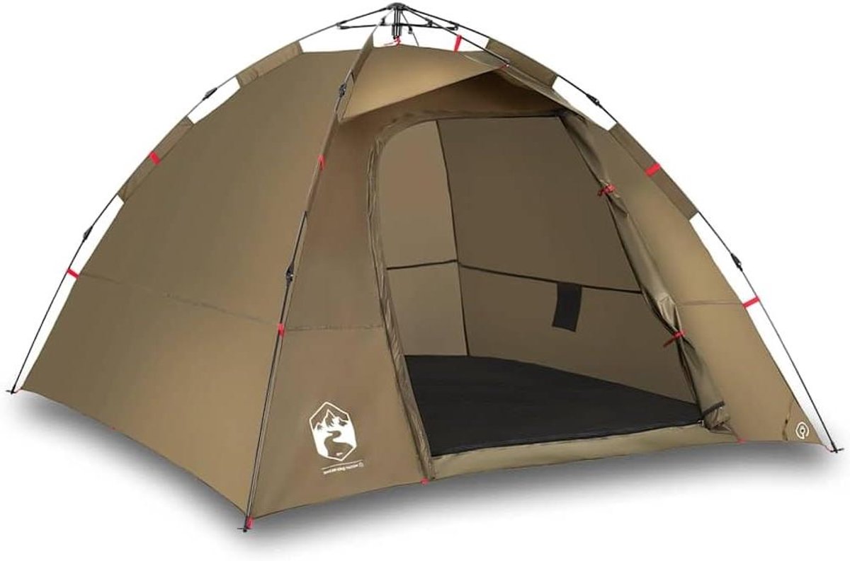 Waterdichte Tent - Vistent Campingtent - Buiten Overnachten - Snelle Montage - 4 Personen - Olijfgroen