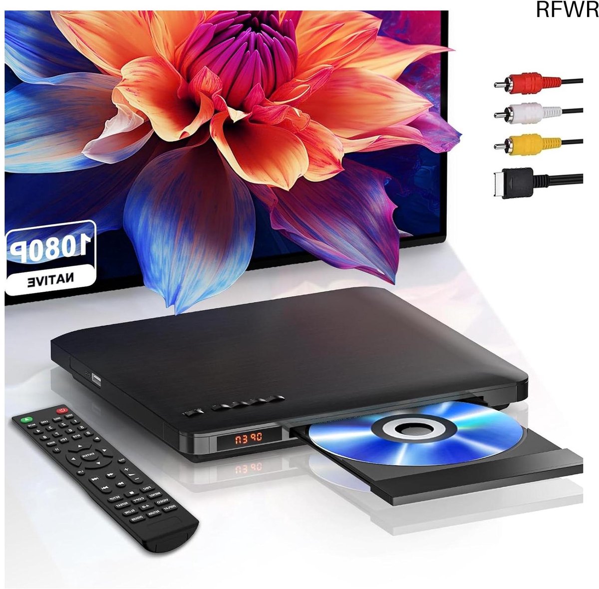 Dvd Speler - Ultra Dun - Films Kijken - Regio Vrij - 1.5 cm Dik - Zwart