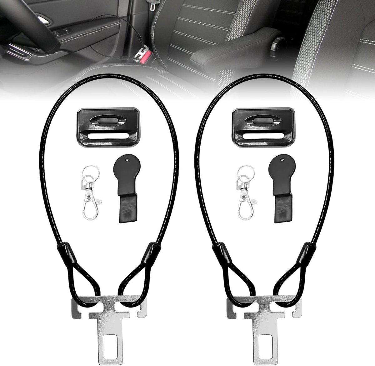 Allecto Plus - 2 stuks diefstalbeveiliging voor campers en auto's, 60 cm - Auto-diefstalbeveiliging - Inbraakbeveiliging voor bestelwagens