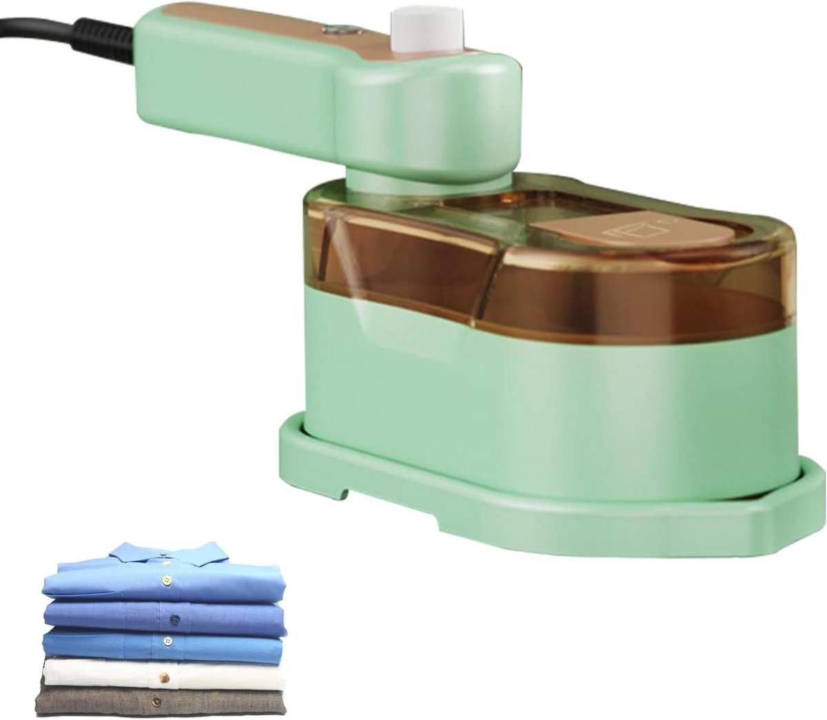 Draagbaar Strijkijzer - Reisstrijkijzer - Kleding Strijken - 180 Graden Draaibaar - 150ml Waterreservoir - Groen