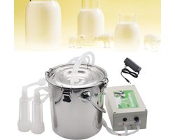 Automatische Melkmachine - Draagbare Melker - Veehouderij Efficiëntie - Instelbare Pulsatie - 10L Capaciteit - Zilver