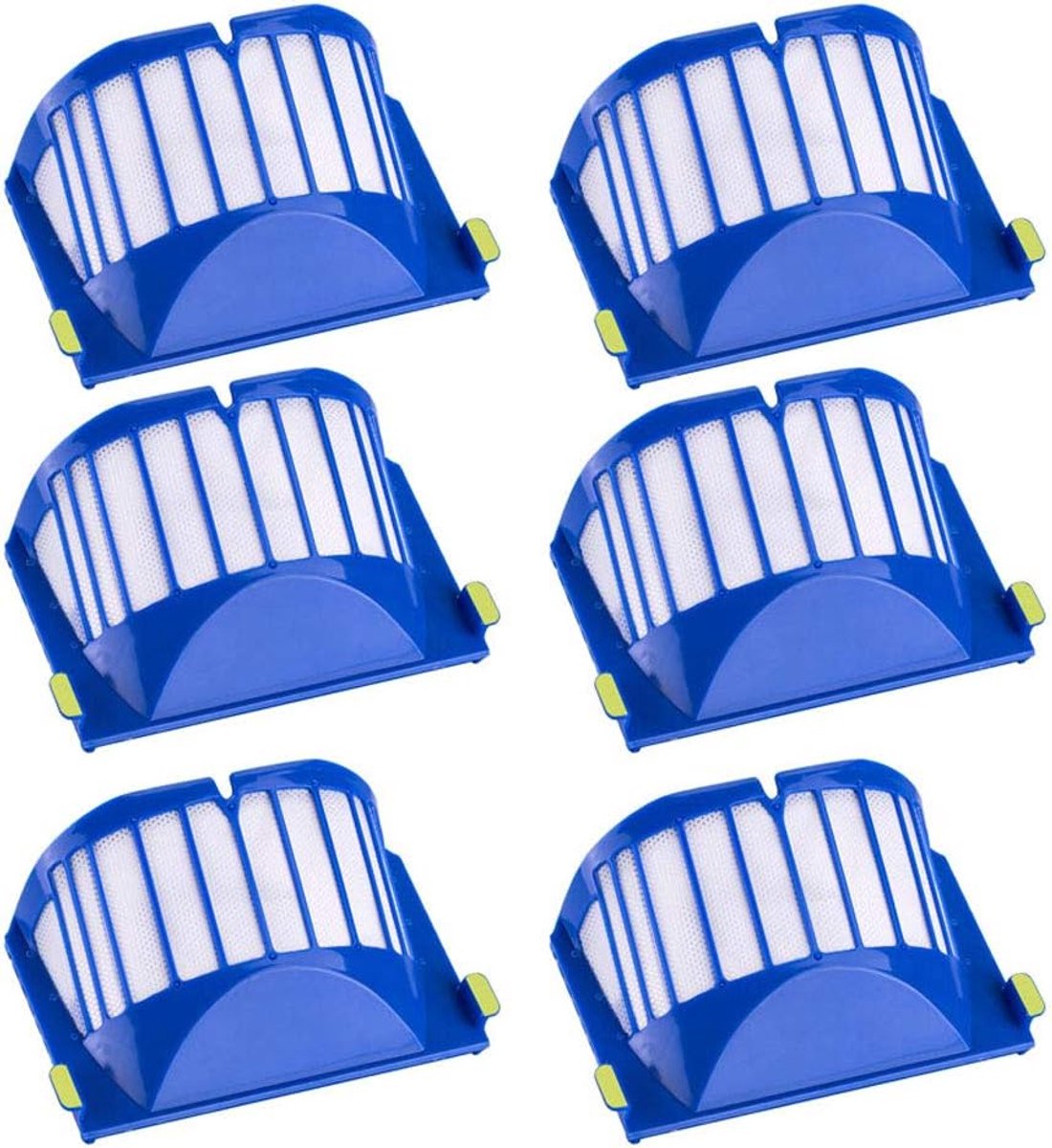 Geschikt voor iRobot Roomba 600-serie accessoires, vervangingsfilters geschikt voor iRobot Roomba 675 677 670 665 655 645 614 694 692 robotstofzuiger, set van 6 stuks.