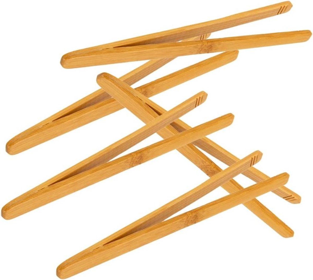 Bamboe Pincet Set - Knutsel Tangen - Miniatuur Tuinieren - Niet-Magnetisch Anti-Zuur - 5 Stuks 17cm - Natuurlijk Bamboe